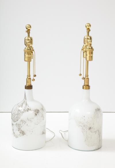 Michael Bang Michael Bang Holmegaard Pair of Glass Lamps 