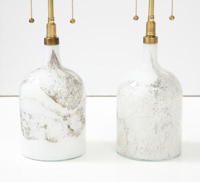 Michael Bang Michael Bang Holmegaard Pair of Glass Lamps 