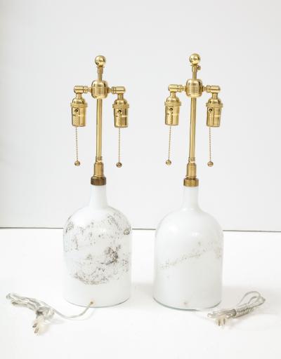 Michael Bang Michael Bang Holmegaard Pair of Glass Lamps 