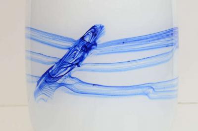 Michael Bang Michael Bang White Blue Glass Lamps