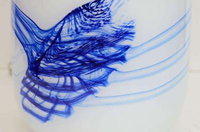 Michael Bang Michael Bang White Blue Glass Lamps