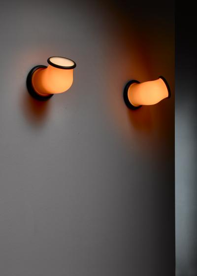 Michael Bang Michael Bang pair of Epoke wall lamps for Holmegaard