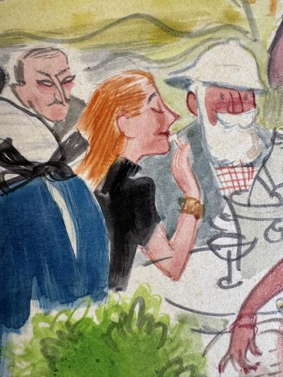 Michael Berry St Tropez Glamorous Star Struck Period Painting from the Brigitte Bardot Era