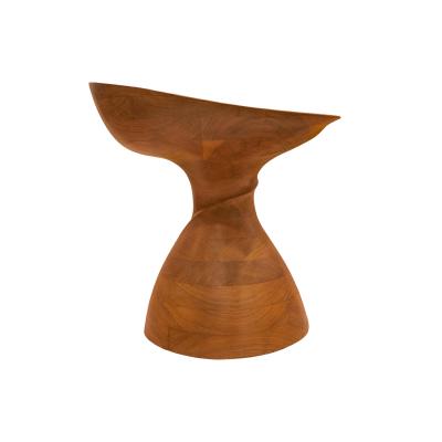 Michael Coffey Michael Coffey Rare Pair of Hand Carved Stools in Walnut 2007 Signed 