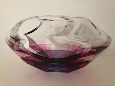 Michael David Contemporary Glass Kit Karbler Michael David Vortex Sculpture Bowl