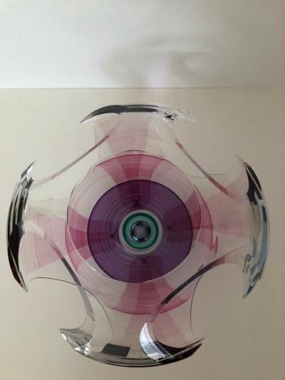 Michael David Contemporary Glass Kit Karbler Michael David Vortex Sculpture Bowl