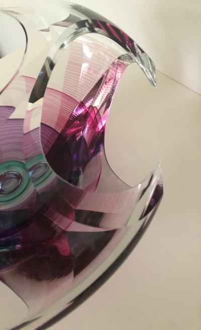 Michael David Contemporary Glass Kit Karbler Michael David Vortex Sculpture Bowl