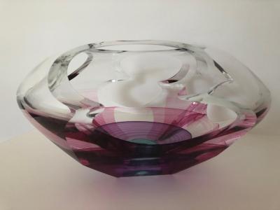 Michael David Contemporary Glass Kit Karbler Michael David Vortex Sculpture Bowl