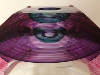Michael David Contemporary Glass Kit Karbler Michael David Vortex Sculpture Bowl