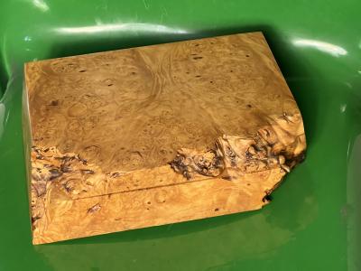 Michael Elkan Vintage Live Edge Burl Box by Michael Elkan Jewelry Box Desk Box