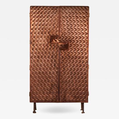 Michael Gittings Steppes Copper Armoire Signed by Michael Gittings