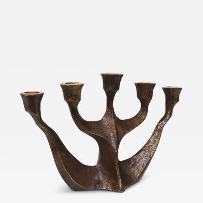 Michael Harjes Up to Two Midcentury Brutalist Bronze Candleholders by Michael Harjes 1960s