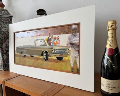 Michael Mikos Dodge 880 Convertible Original Advertisement Art Mid Century Automobilia 1964
