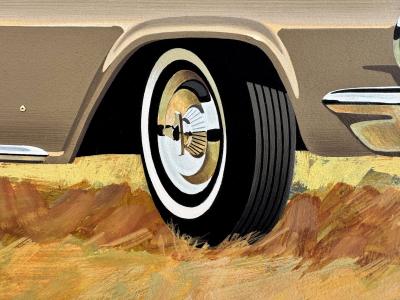 Michael Mikos Dodge 880 Convertible Original Advertisement Art Mid Century Automobilia 1964