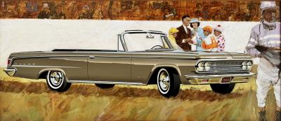 Michael Mikos Dodge 880 Convertible Original Advertisement Art Mid Century Automobilia 1964