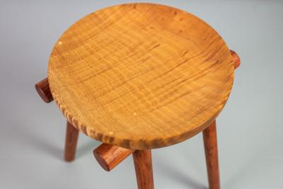 Michael Rozell 1 of 2 Studio Stools by Michael Rozell in Silk Wood and Bubinga