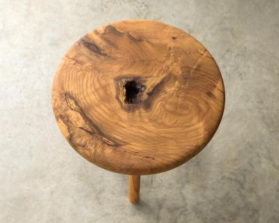 Michael Rozell Stool in White Oak Burl by Michael Rozell USA 2021
