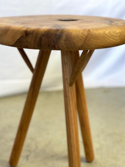 Michael Rozell Stool in White Oak Burl by Michael Rozell USA 2021