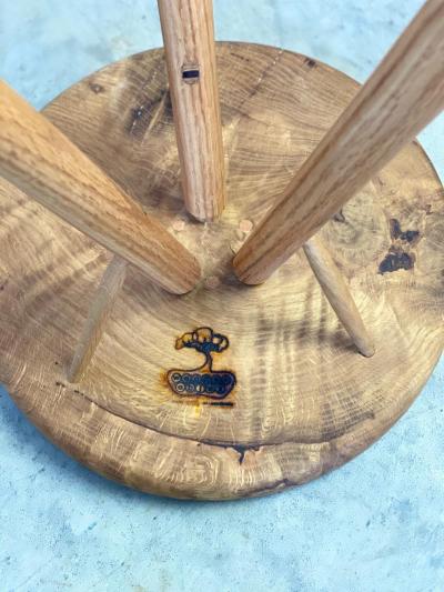 Michael Rozell Stool in White Oak Burl by Michael Rozell USA 2021