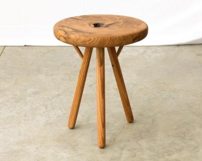 Michael Rozell Stool in White Oak Burl by Michael Rozell USA 2021