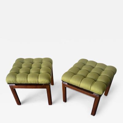 Michael Taylor A Pair of American Modern Walnut Ottoman Michael Taylor