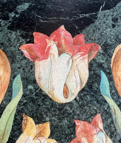 Michael Taylor An Octagonal Center Table with Verde Antico Top Michael Taylor Faux Stone Base