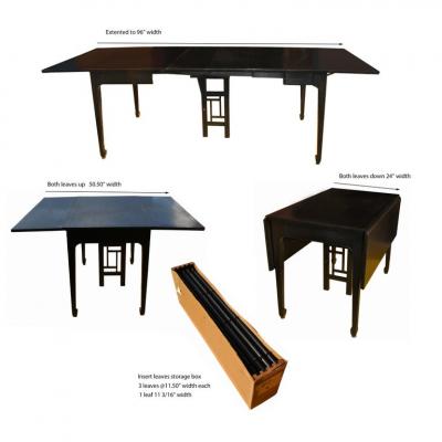 Michael Taylor Expandable Vintage Midcentury Baker Michael Taylor Far East Dining Table