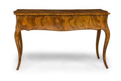 Michael Taylor French Louis XV Style Patchwork Burlwood Veneer Desk