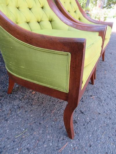Michael Taylor Lovely Pair 60s Classical Spoon Back Chairs Mid Century Modern