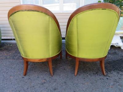 Michael Taylor Lovely Pair 60s Classical Spoon Back Chairs Mid Century Modern