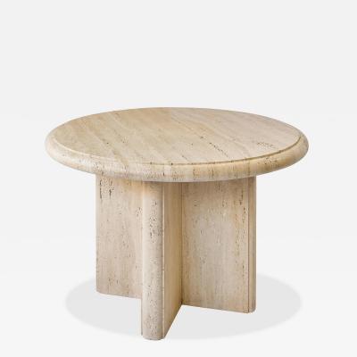 Michael Taylor Michael Taylor Custom Circular Travertine Table c 1985