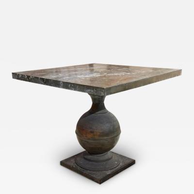 Michael Taylor Michael Taylor Modern Zinc Clad Pedestal Table