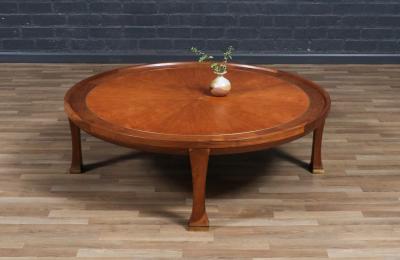 Michael Taylor Michael Taylor Teak Walnut Coffee Table w Brass Accents for Baker