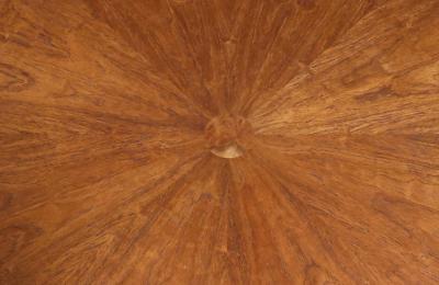 Michael Taylor Michael Taylor Teak Walnut Coffee Table w Brass Accents for Baker