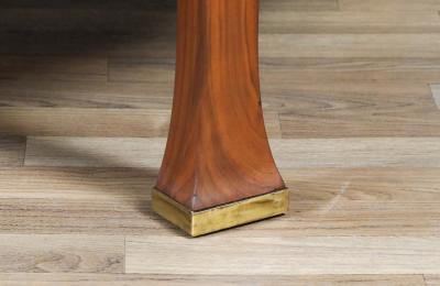 Michael Taylor Michael Taylor Teak Walnut Coffee Table w Brass Accents for Baker