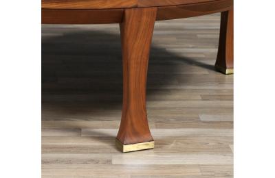 Michael Taylor Michael Taylor Teak Walnut Coffee Table w Brass Accents for Baker