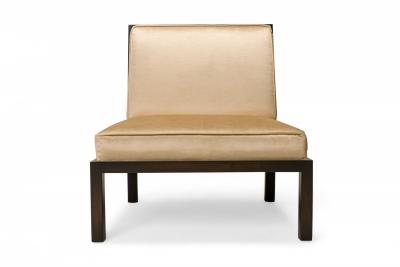 Michael Taylor Michael Taylor for Baker Furniture Co AmericanChampagne Satin Slipper Chairs