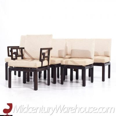 Michael Taylor Michael Taylor for Baker Greek Key Dining Chairs Set of 8