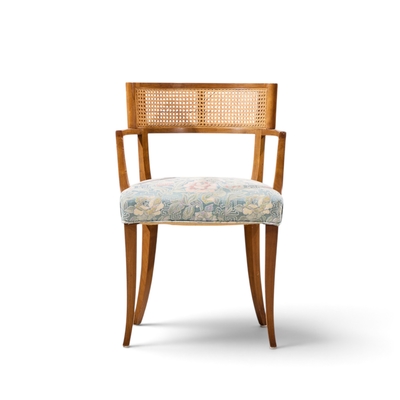 Michael Taylor Michael Taylor for Baker Klismos Mid Century Cane Armed Dining Chair