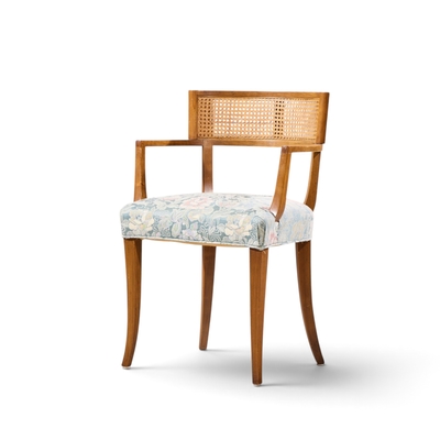 Michael Taylor Michael Taylor for Baker Klismos Mid Century Cane Armed Dining Chair