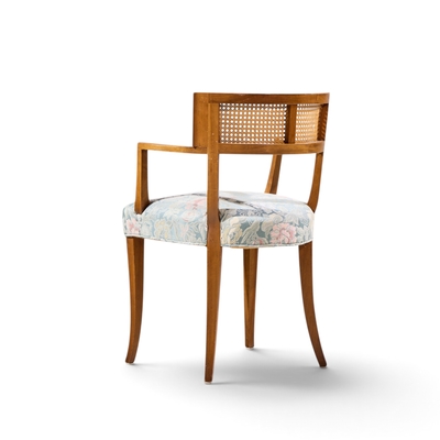 Michael Taylor Michael Taylor for Baker Klismos Mid Century Cane Armed Dining Chair