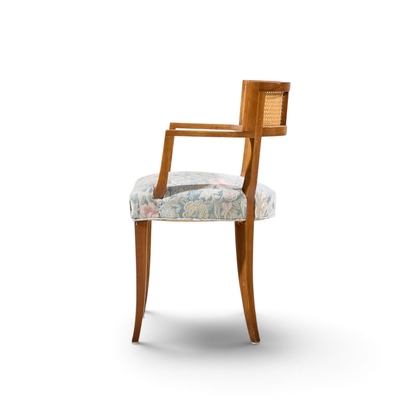 Michael Taylor Michael Taylor for Baker Klismos Mid Century Cane Armed Dining Chair