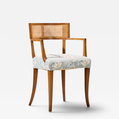 Michael Taylor Michael Taylor for Baker Klismos Mid Century Cane Armed Dining Chair