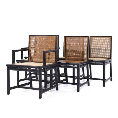 Michael Taylor Michael Taylor for Baker Mid Century Cane Dining Chairs Set of 6