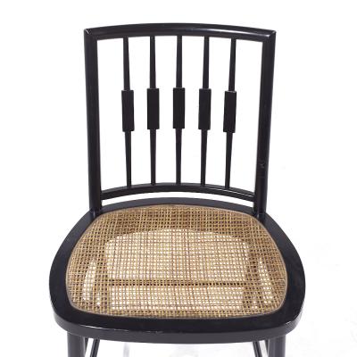 Michael Taylor Michael Taylor for Baker Mid Century Ebonized Cane Dining Chairs Set of 6
