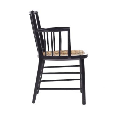Michael Taylor Michael Taylor for Baker Mid Century Ebonized Cane Dining Chairs Set of 6