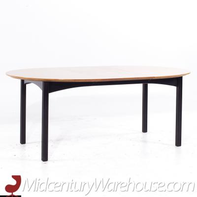 Michael Taylor Michael Taylor for Baker Mid Century Walnut Expanding Dining Table with 2 Leaves