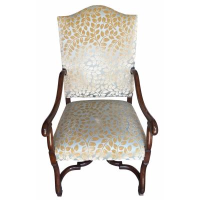 Michael Taylor Pair of Michael Taylor Scalamandre Cut Velvet Upholstered Armchairs