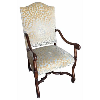 Michael Taylor Pair of Michael Taylor Scalamandre Cut Velvet Upholstered Armchairs