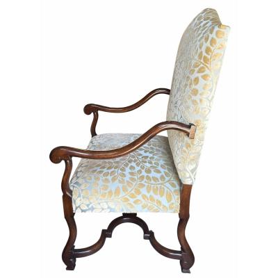 Michael Taylor Pair of Michael Taylor Scalamandre Cut Velvet Upholstered Armchairs